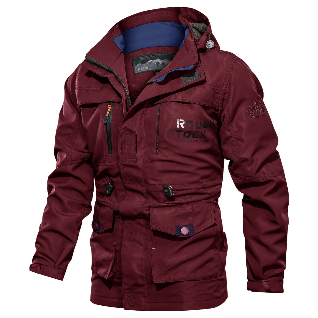 Men's field parka in utility style with hood, multiple pockets and drawstring Mune Fashion