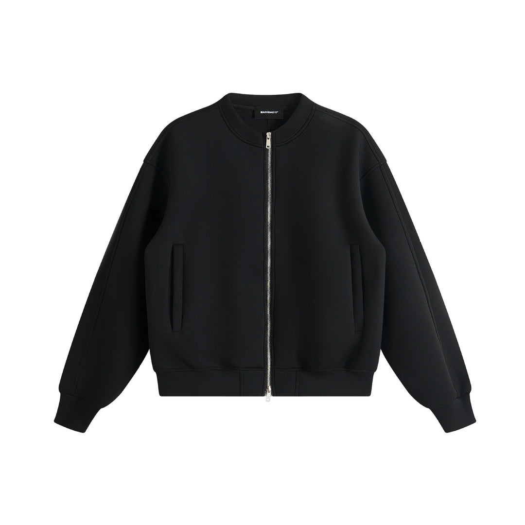 Unisex Oversize Training Jacket in Boxy Cut with Short Stand-up Collar and Two-way Zipper Mune Fashion