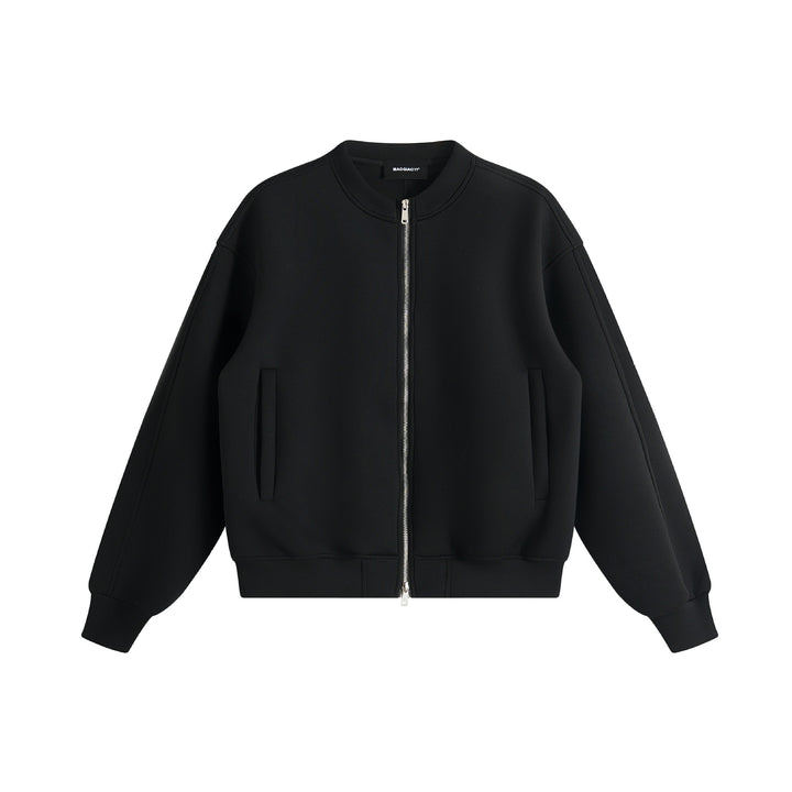 Unisex Oversize Training Jacket in Boxy Cut with Short Stand-up Collar and Two-way Zipper Mune Fashion