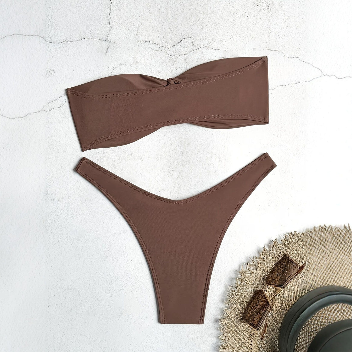 Women Bandeau Bikini with innovative knot design Mune Fashion