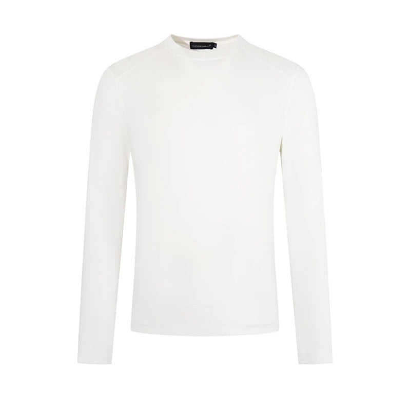 Men's fine knit pullover with round neck made of merino wool Mune Fashion