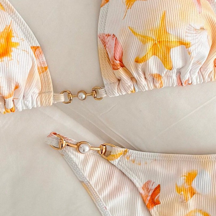 Women's triangle bikini with maritime patterns Mune Fashion