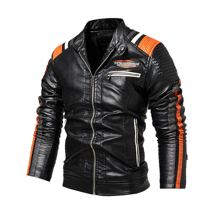 Men's High-Quality Faux Leather Motorcycle Jacket Mune Fashion