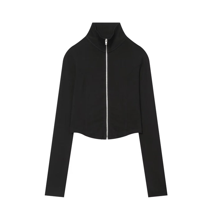 Women Short Cut Zip-Up Set Made of Stretch Jersey Mune Fashion