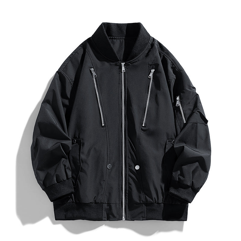 Women's Fashionable Bomber Jacket with Practical Zipper Pockets Mune Fashion