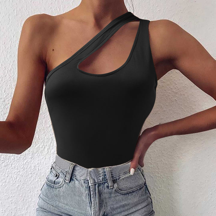 Women's asymmetrical bodysuit with trendy cut-out Mune Fashion