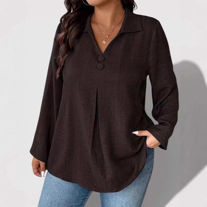 Women's Elegant Long Sleeve Shirt with Button Details