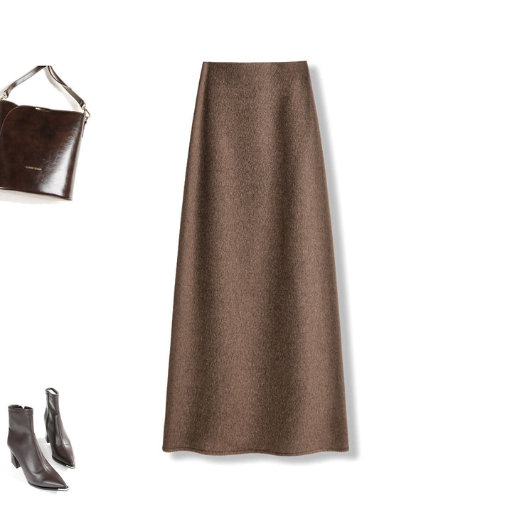 Women Elegant Maxi Skirt made of high-quality wool blend Mune Fashion