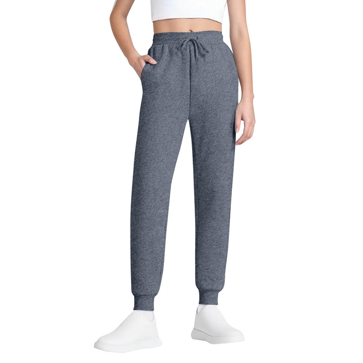 Women's slim high-waisted joggers with drawstring, side pockets, and cuffs Mune Fashion