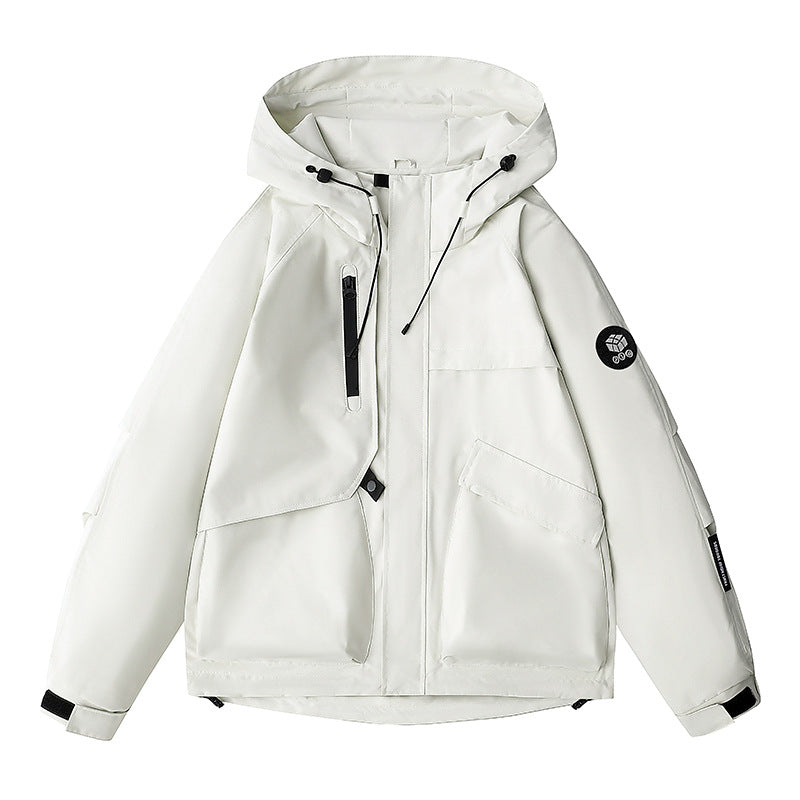 Men's weatherproof hooded field jacket with multifunctional pockets, adjustable hood, and chin protection Mune Fashion