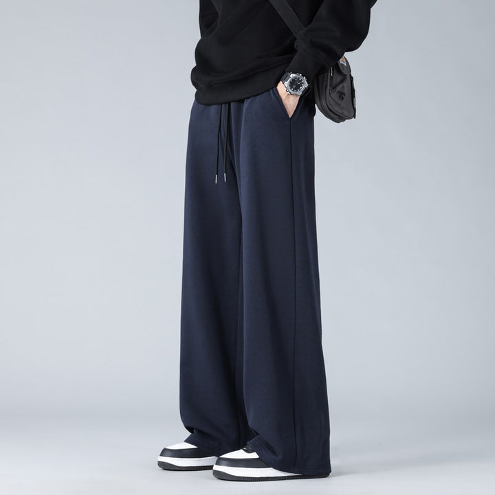 Men's Wide Oversized Baggy Lounge Pants with Drawstring Waistband and Flowing Jersey Quality Mune Fashion
