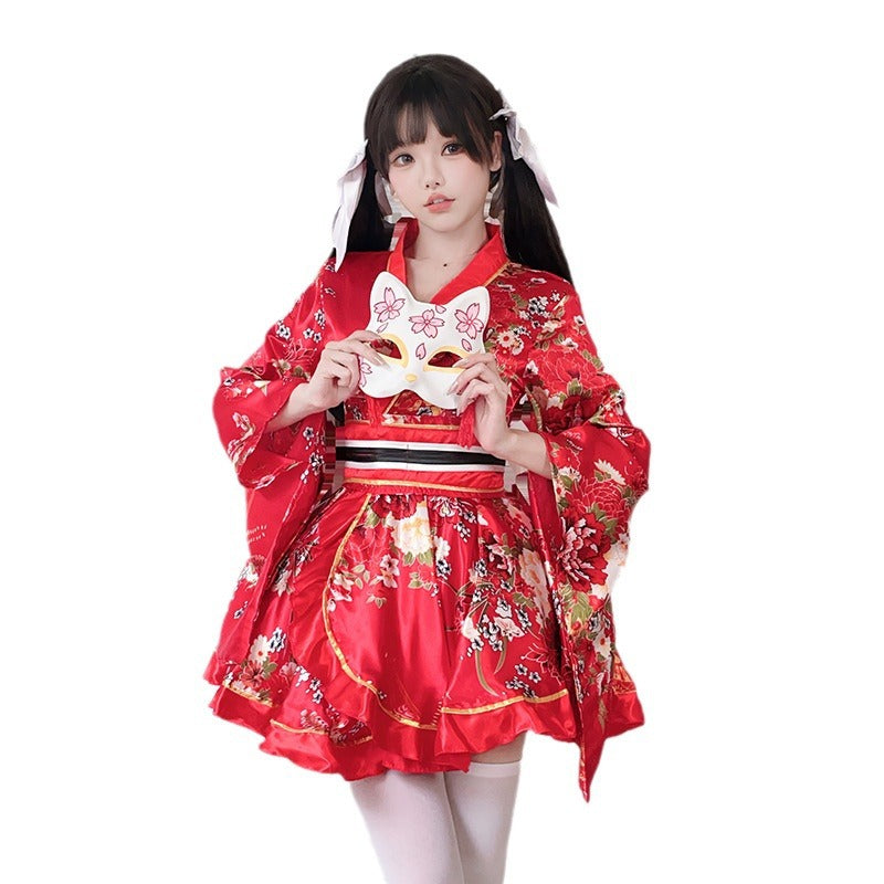 Women’s Kimono Dress with Elegant Sash and Wide Sleeve Mune Fashion