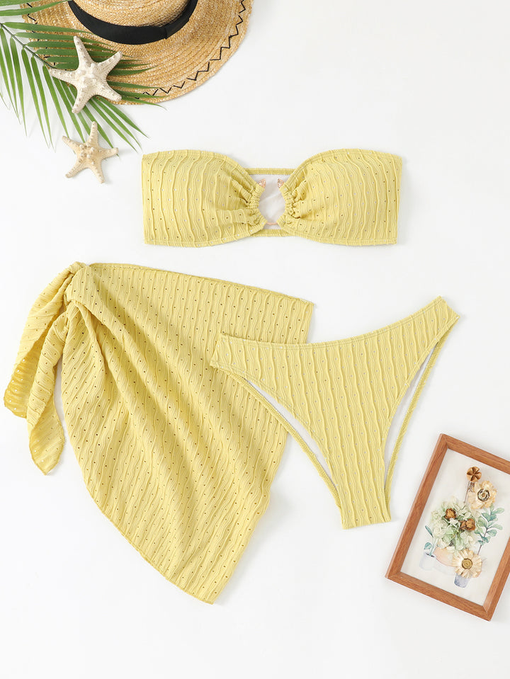 Women's Bandeau Bikini with Elegant Ruffle Structure Mune Fashion