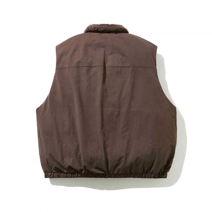 Unisex Padded Vest with Teddy Collar, Zipper and Elastic Hem Mune Fashion