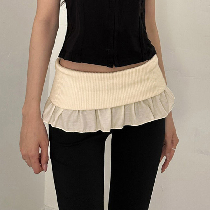 Women's tailored high-waist flared pants with decorative tape, belt loops, and flared leg Mune Fashion