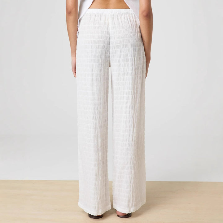Women's Lightweight Palazzo Lounge Pants made of Crinkle Gauze with High Comfort Waist Mune Fashion