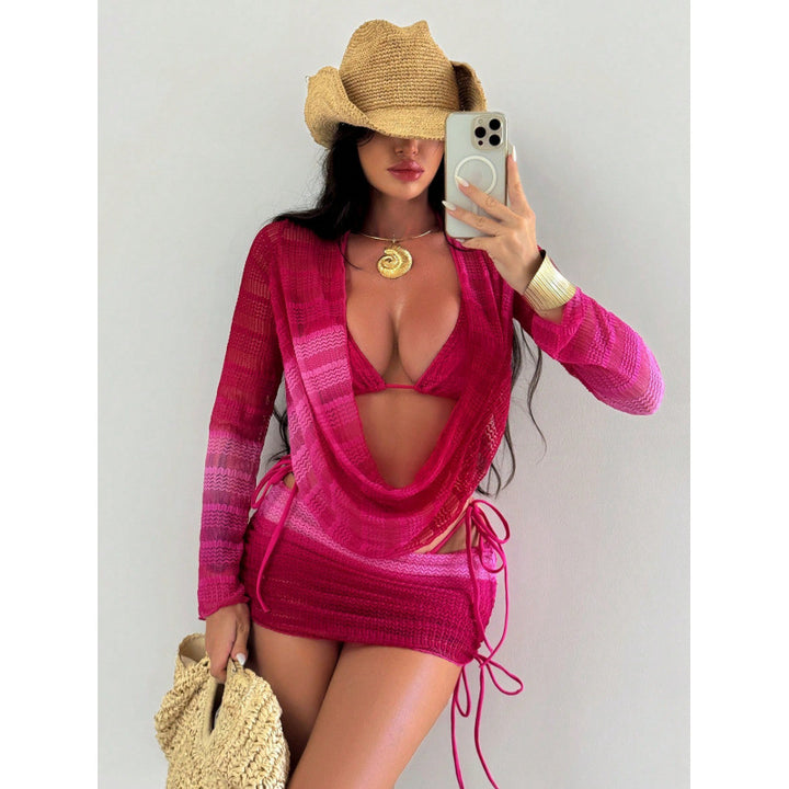 Women's beach dress with gathering and attractive V-neck Mune Fashion