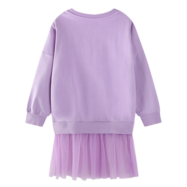 Girls leisure dress with charming wing pattern Mune Fashion