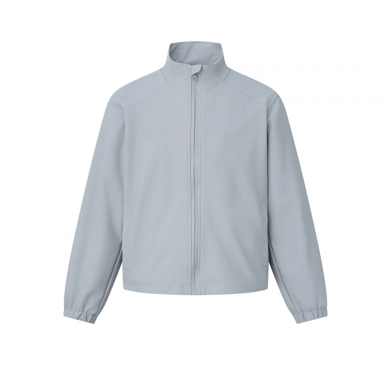 Unisex Lightweight technical short jacket with stand-up collar, concealed zipper and elastic cuffs Mune Fashion
