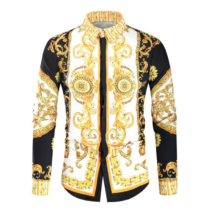 Men's Luxury Shirt with Impressive Baroque Pattern Mune