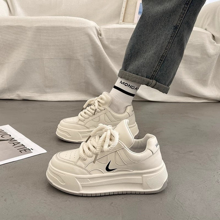 Women's fashionable sneakers with high platform and breathable upper material from Mune Fashion