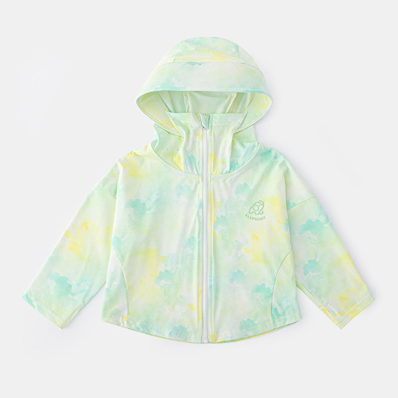 Unisex nan lightweight breathable children's sun jacket with hood and UV protection Mune Fashion