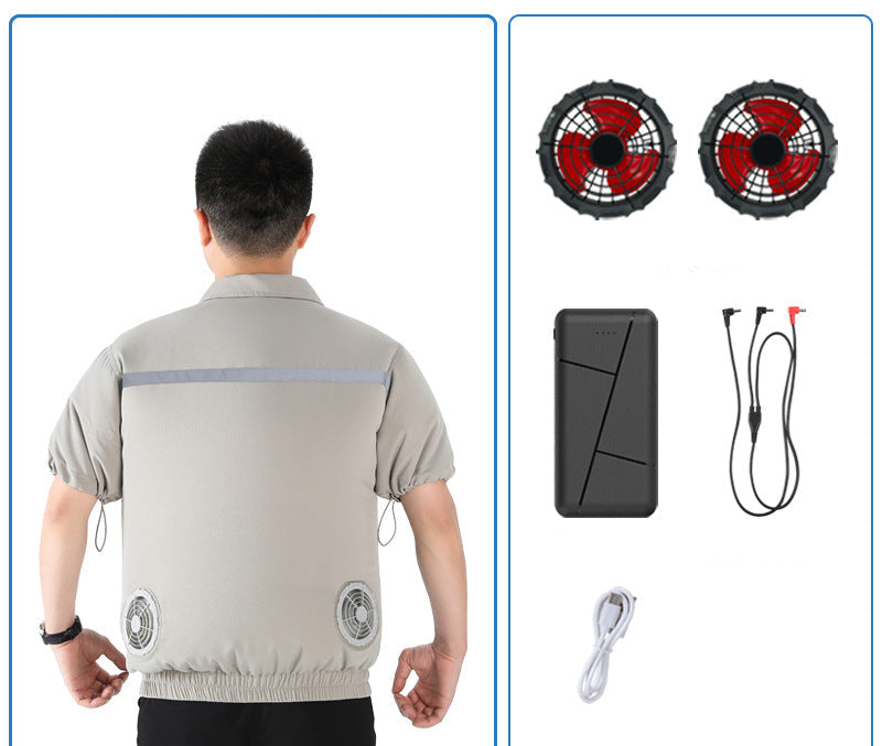 Unisex at twelve volt fan double set with Y connection cable for ventilation jacket Mune Fashion