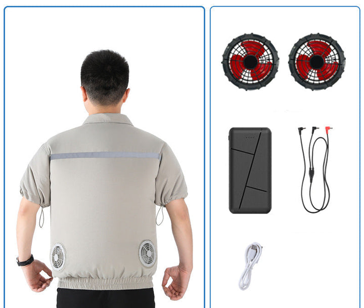 Unisex at twelve volt fan double set with Y connection cable for ventilation jacket Mune Fashion