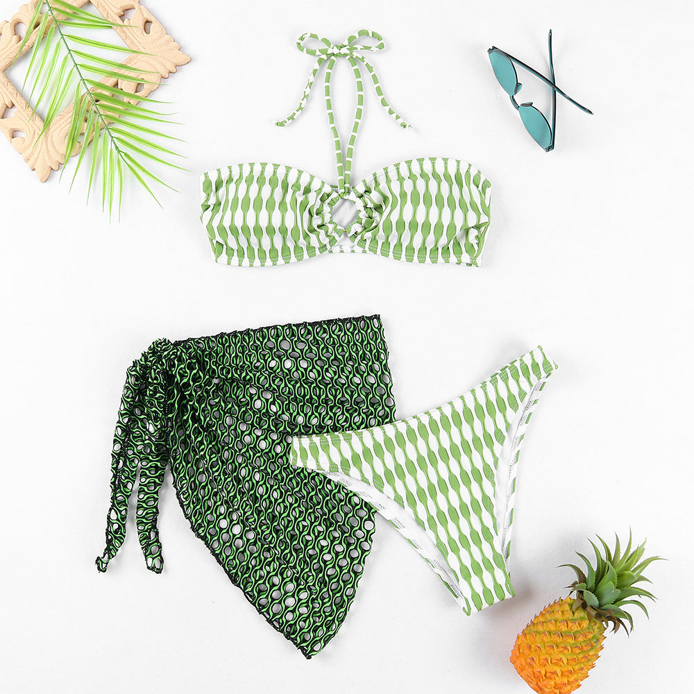 Women's bikini set with trendy knotted design and airy wrap look Mune Fashion