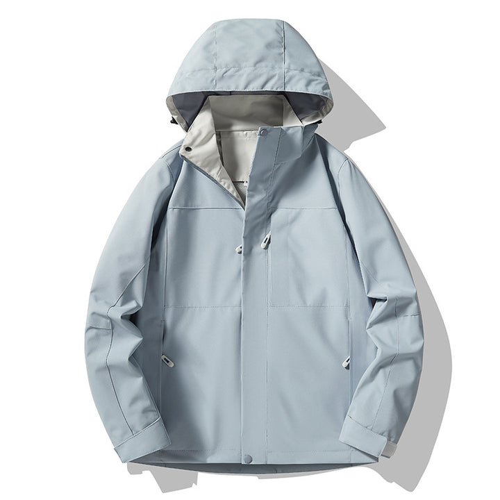 Men's minimalist technical hooded softshell jacket with matte finish and concealed zippers Mune Fashion