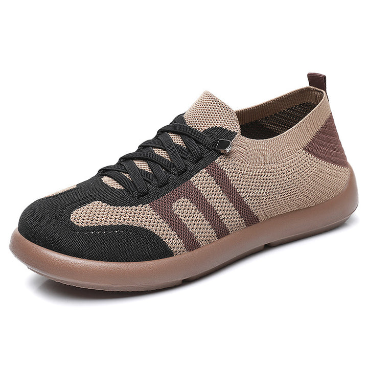 Women's breathable knitted sneakers with seamless sock upper, reinforced toe cap, and flexible EVA sole Mune Fashion