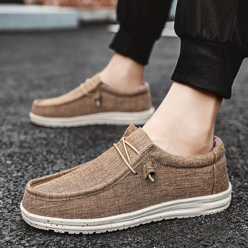 Unisex nan mélange knitted moccasin slipper with elastic drawstring and cushioned EVA sole Mune Fashion