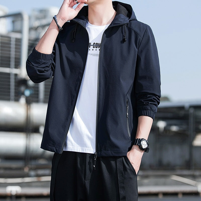 Men's Lightweight Sport Jacket with Hood Mune Fashion