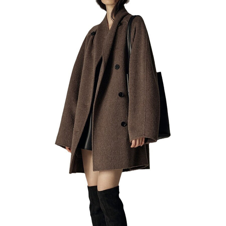 Women Stylish Oversized Wool Coat Mune Fashion