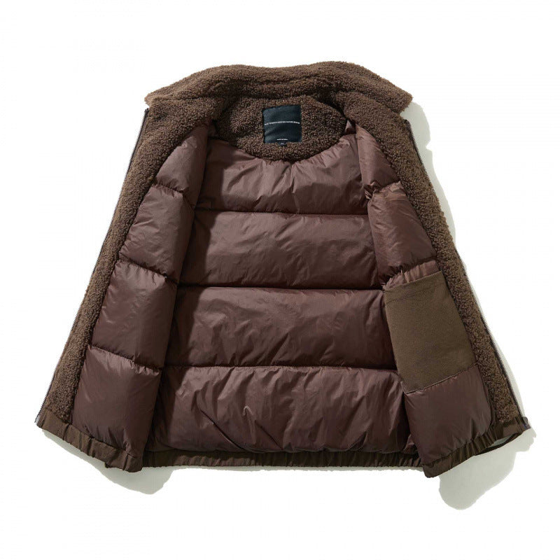 Unisex Padded Vest with Teddy Collar, Zipper and Elastic Hem Mune Fashion