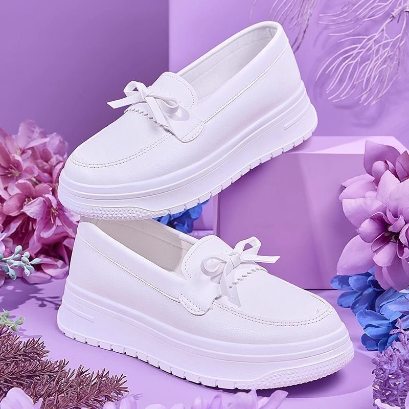 Women Comfortable Slip-On Sneakers with Elegant Bow Mune Fashion