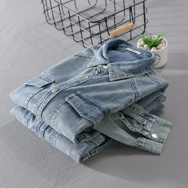 Men's Casual Oversized Denim Shirt Mune Fashion