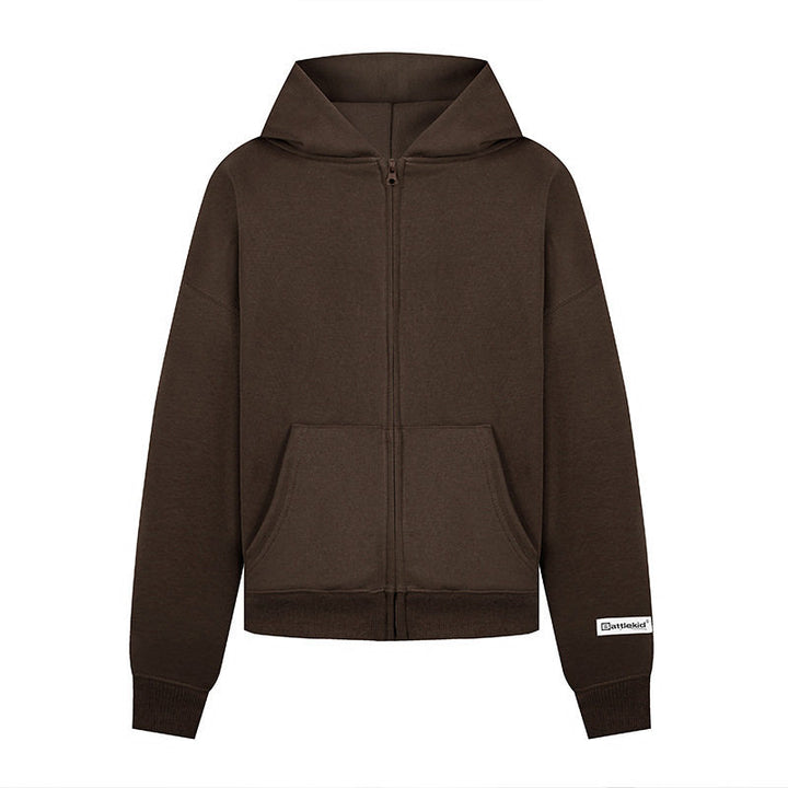 Women’s hoodie sweat jacket with full zip, kangaroo pocket and relaxed fit Mune Fashion