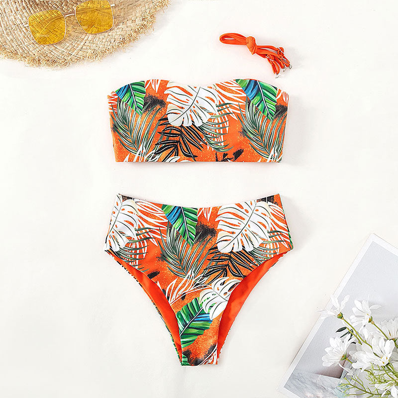 Women's bandeau bikini with high-cut bottoms Mune Fashion