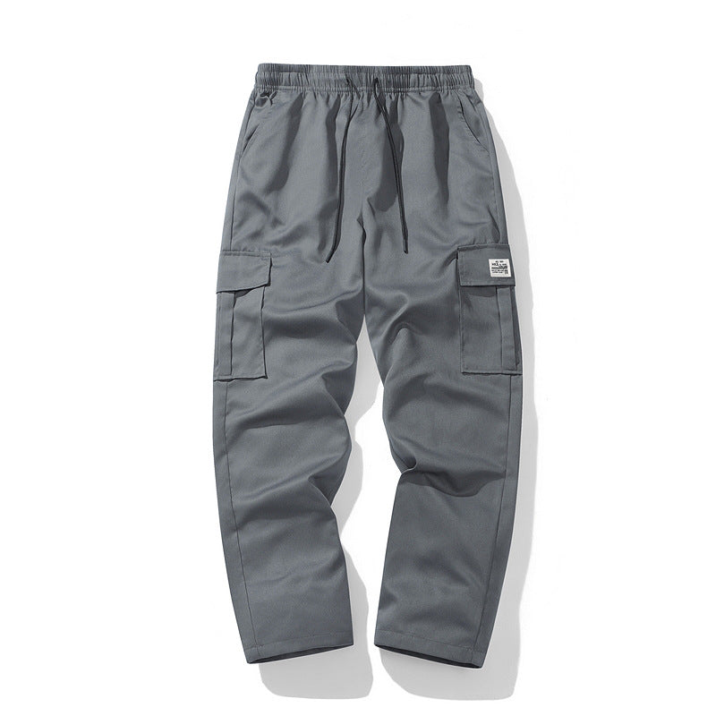 Men's Casual Cargo Jogging Pants with Elastic Drawstring Waistband, Multiple Pockets & Tapered Leg Mune Fashion