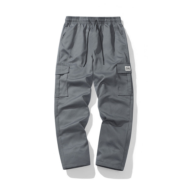 Men's Casual Cargo Jogging Pants with Elastic Drawstring Waistband, Multiple Pockets & Tapered Leg Mune Fashion