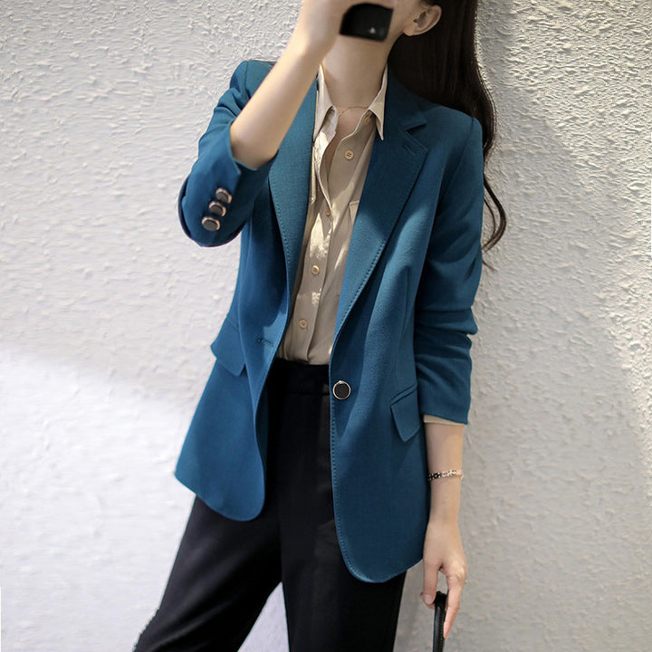 Women Elegant Blazer with Fine Cut Mune Fashion