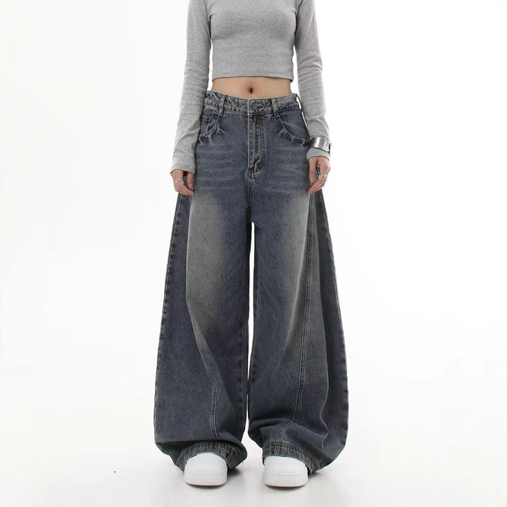 Women's Wide-Cut Mom Jeans Mune Fashion