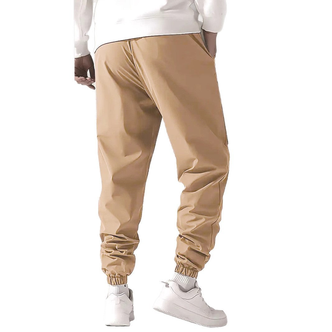 Men's Modern Cargo Jogging Pants with Elastic Waistband, Drawstring & Flap Pockets Mune Fashion