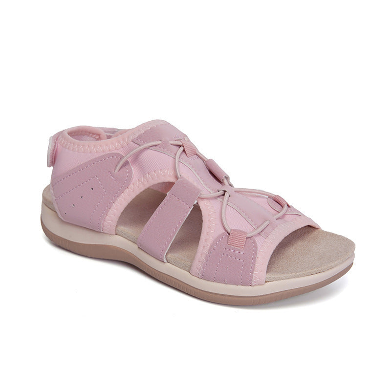 Women's Sporty Comfort Sandal with Padded Footbed and Velcro Heel Strap Mune Fashion