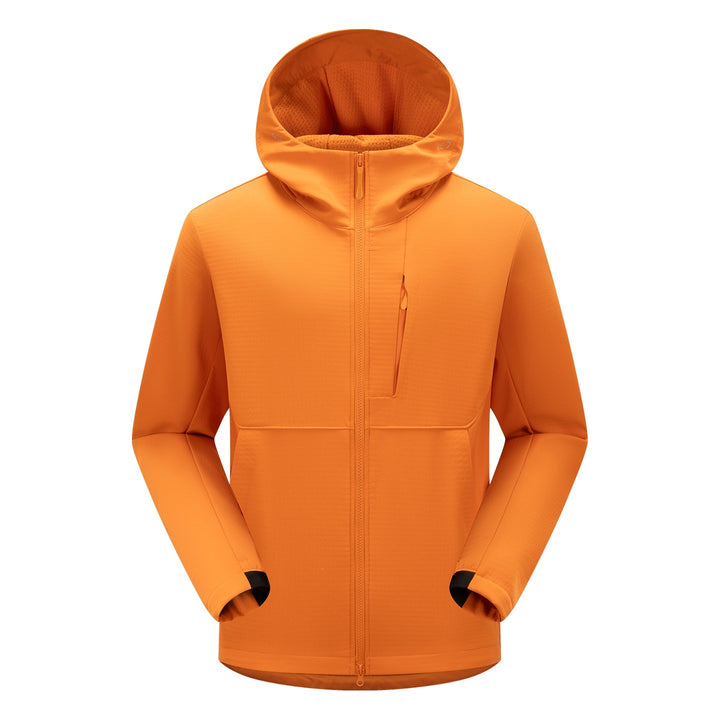 Men's softshell functional jacket with insulation, hood & two-way zipper Mune Fashion