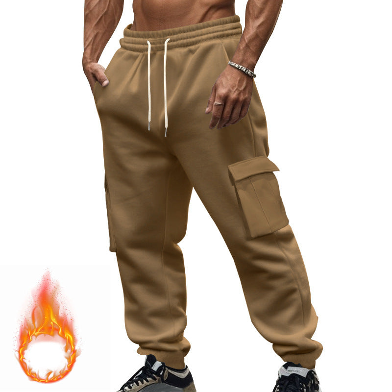 Men's Utility Jogger Pants with Side Flap Pockets, Drawstring Waistband and Tapered Fit Mune Fashion