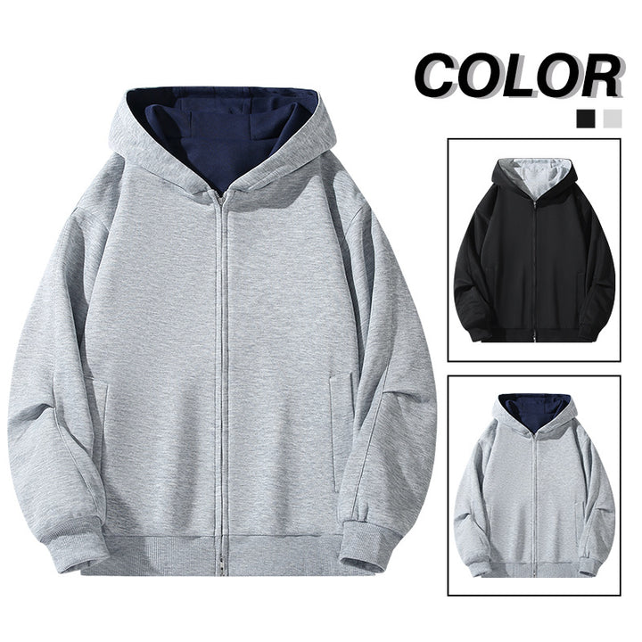 Men's Stylish Hooded Jacket with High Collar Mune Fashion