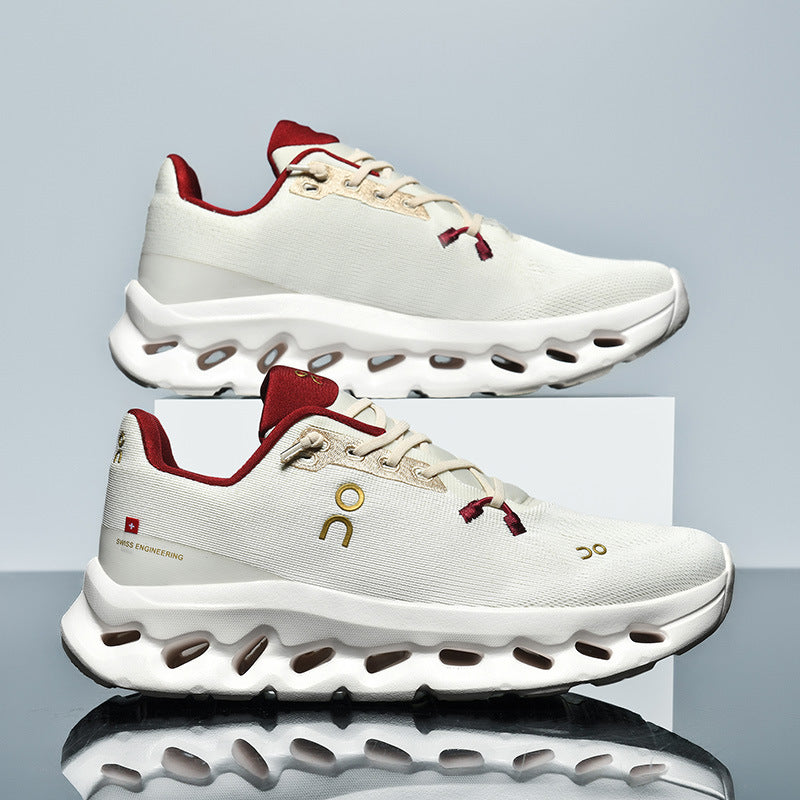 Unisex lightweight performance running shoes with hollow chamber midsole and seamless knit upper Mune Fashion