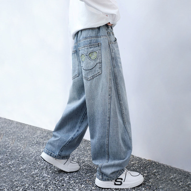 Unisex wide denim pants with special pockets Mune Fashion